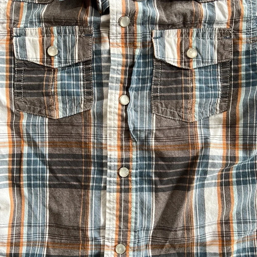 4/$20 Gymboree plaid snap down shirt sleeve shirt